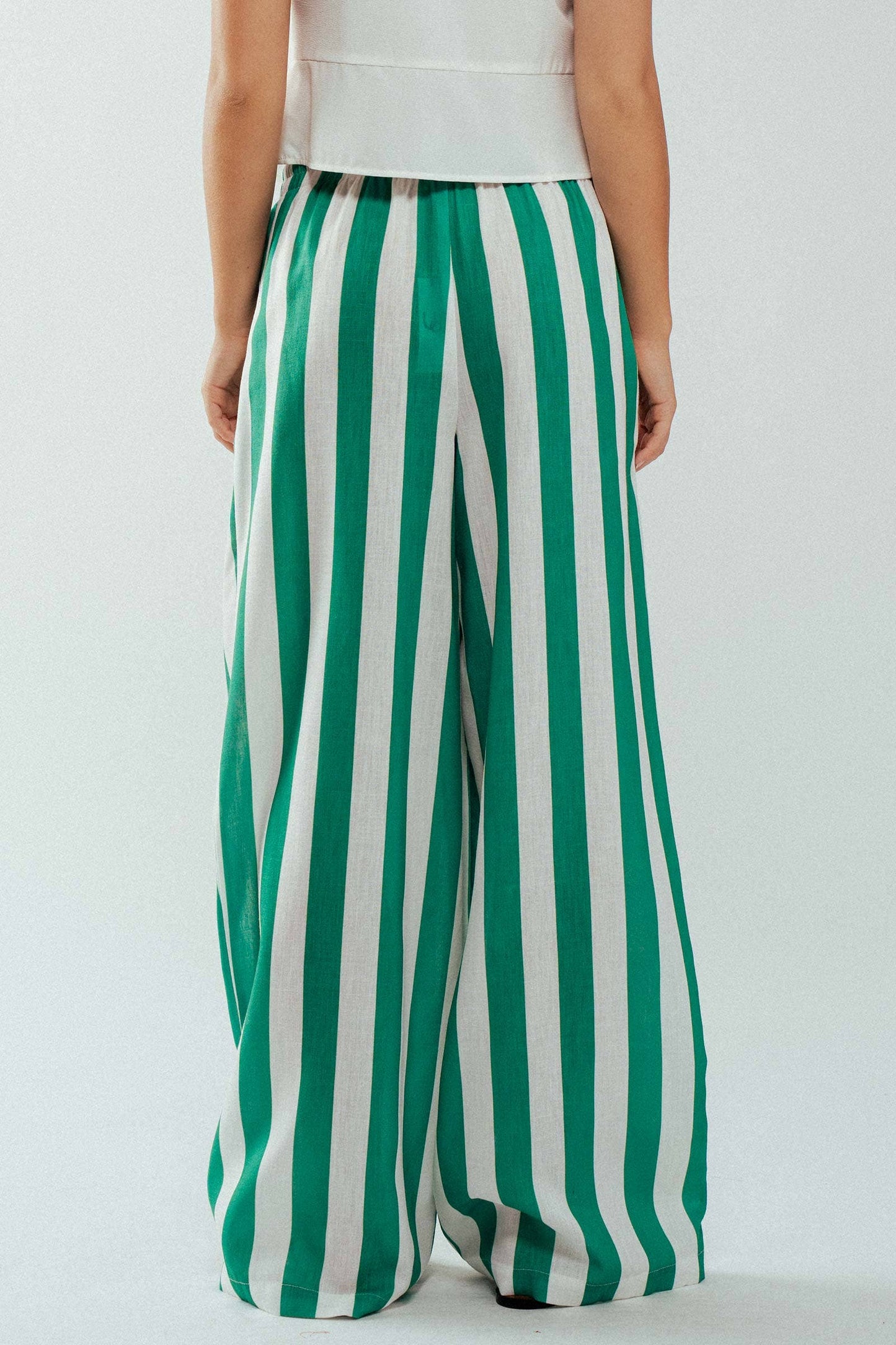 Green Striped Pants-CN