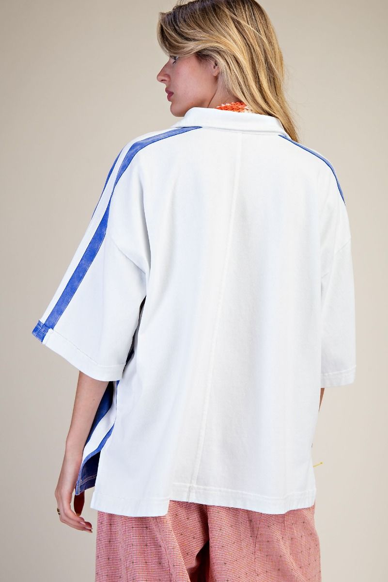 Easel Blue Top - CN