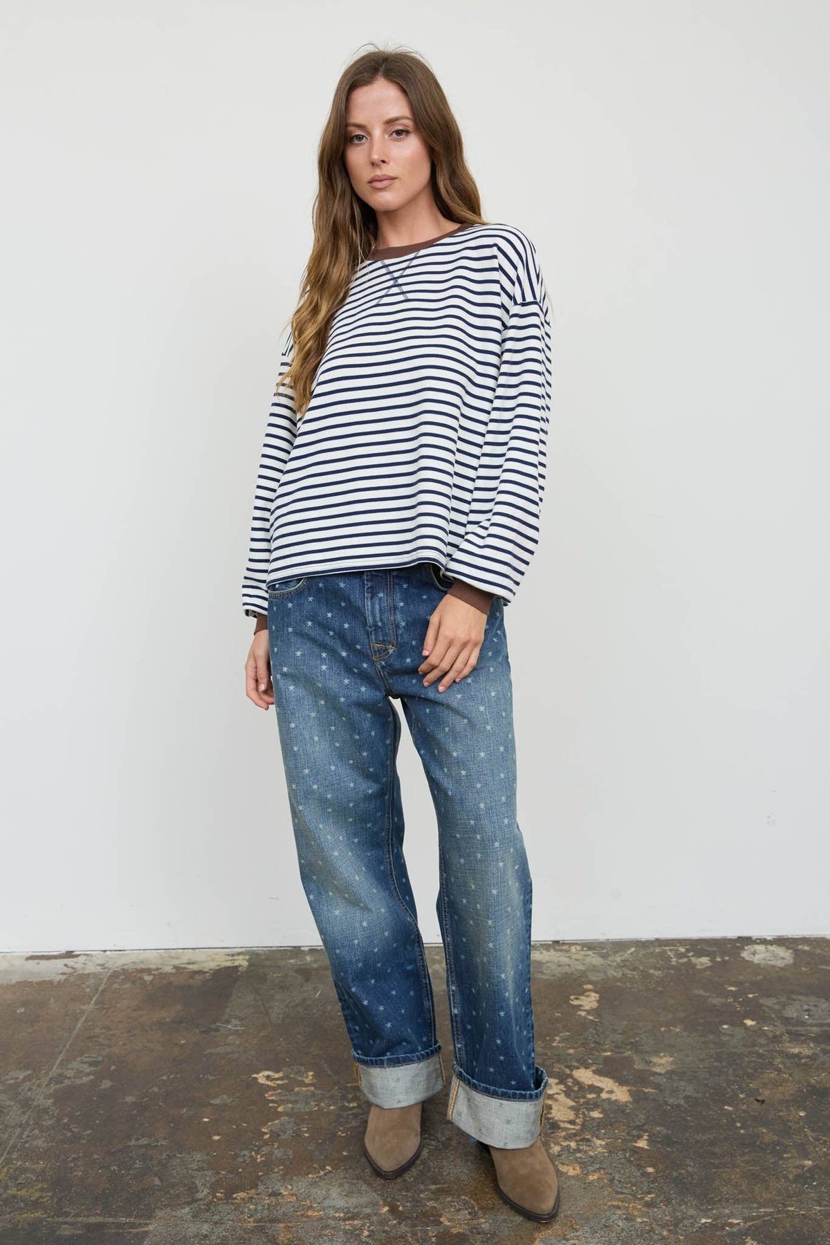 STRIPE V-STITCH NAVY