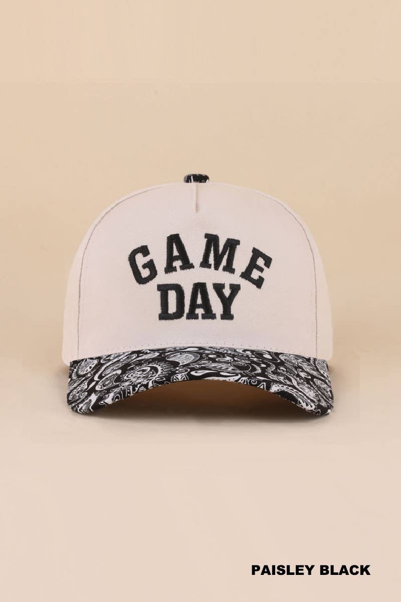 Game Day Two-tone Canvas Cotton Cap: GREEN (ONE SIZE)