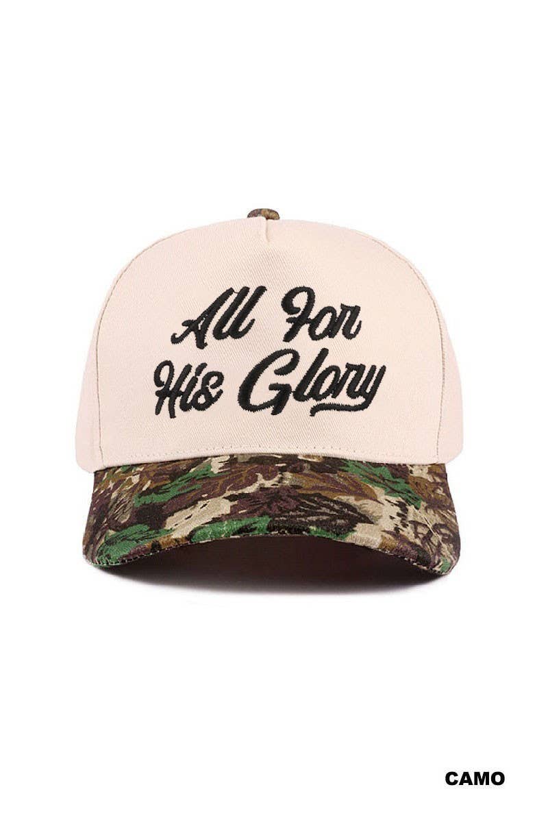 All For His Glory Two Tone Cotton Hat: ASH MOCHA / 1(ONE SIZE)