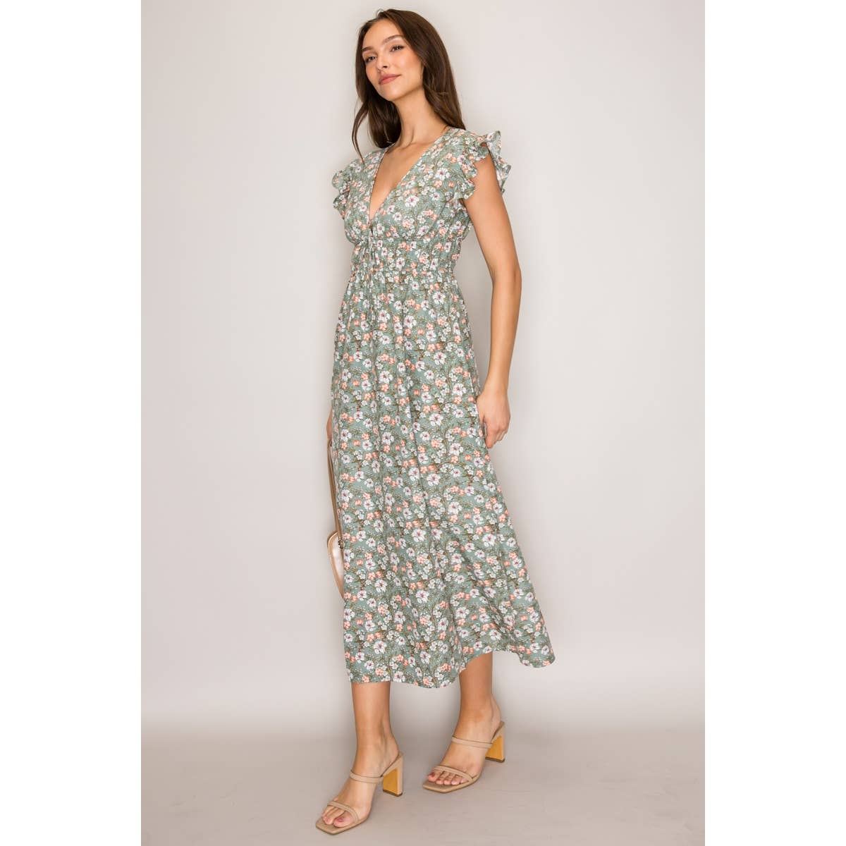 Sage Floral Dress-TPT