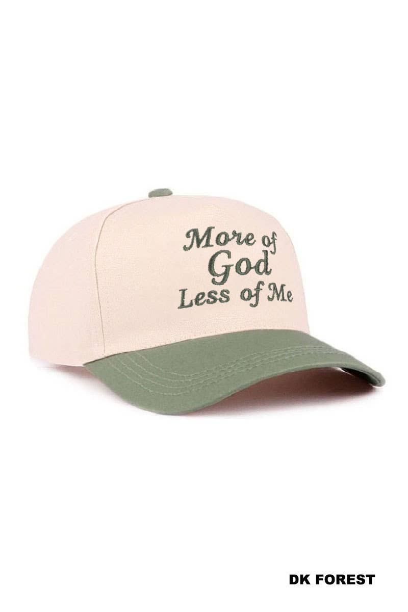 More Of God Less Of Me Two Tone Cotton Hat: CAMO / 1(ONE SIZE)