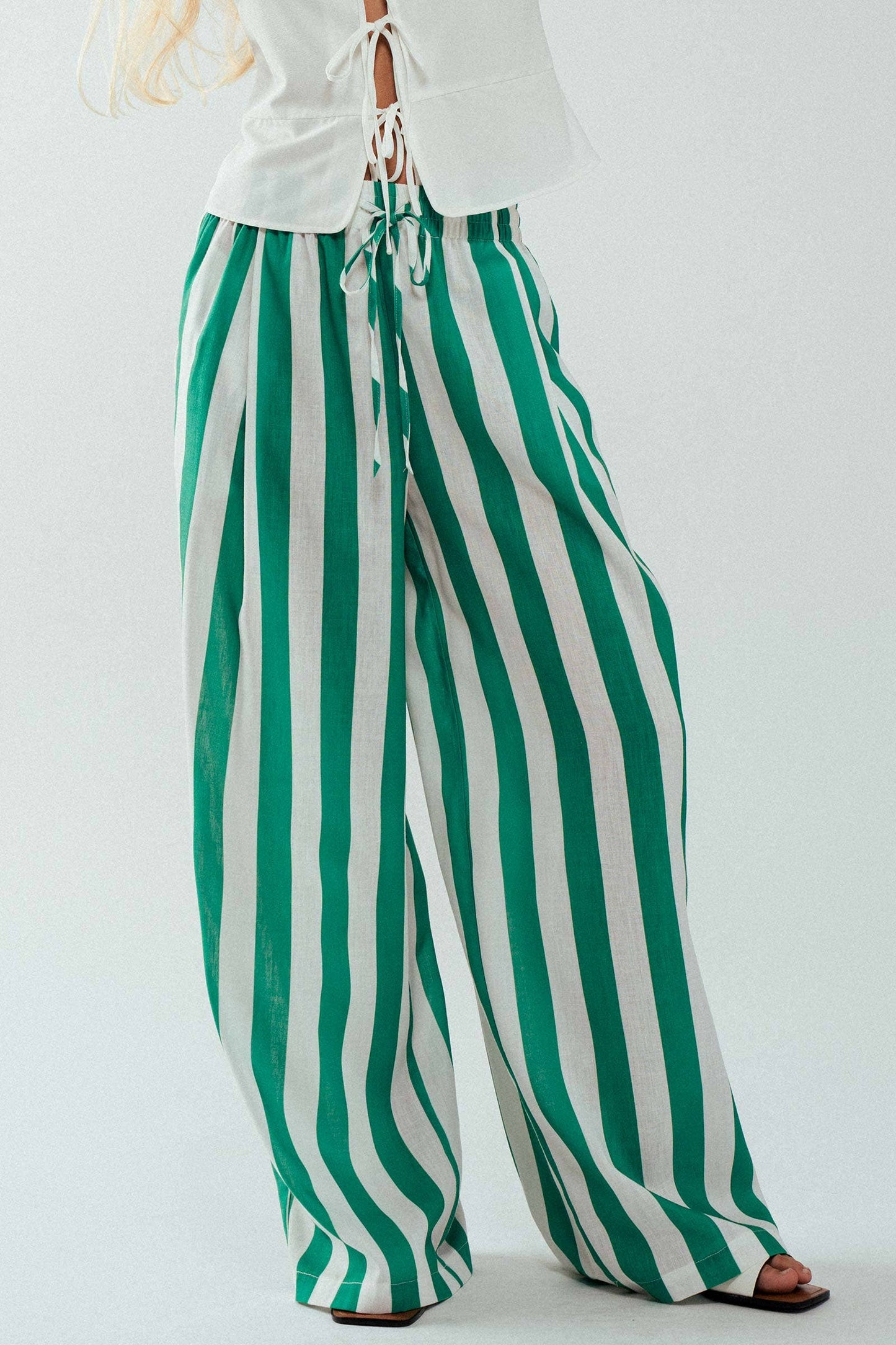Green Striped Pants-CN