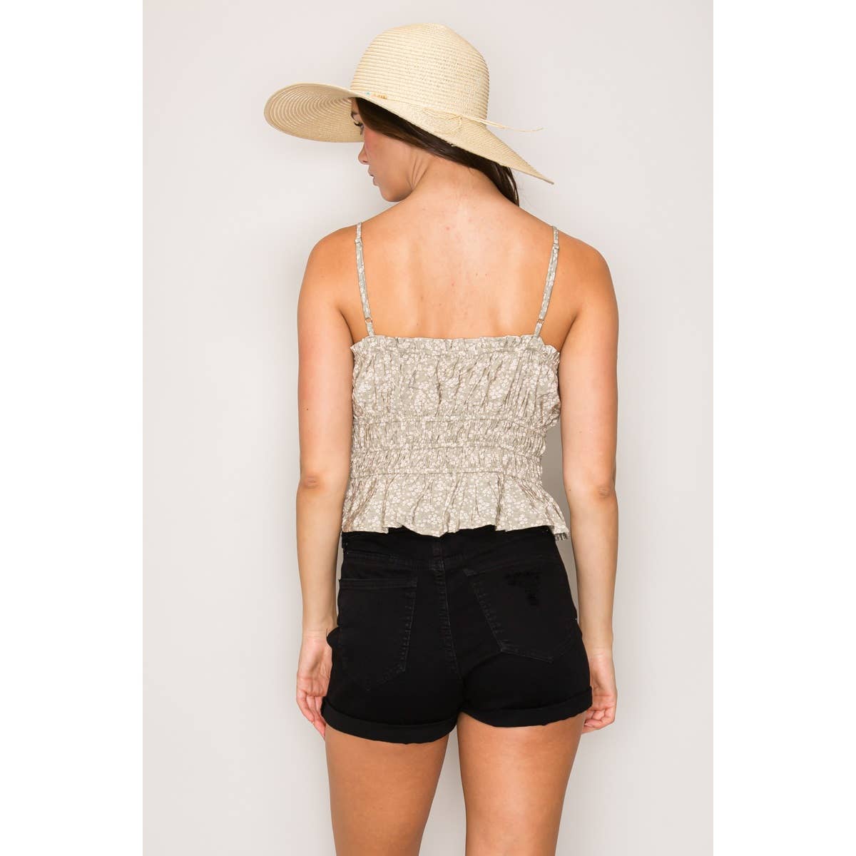 Woven Peplum Cami-TPT