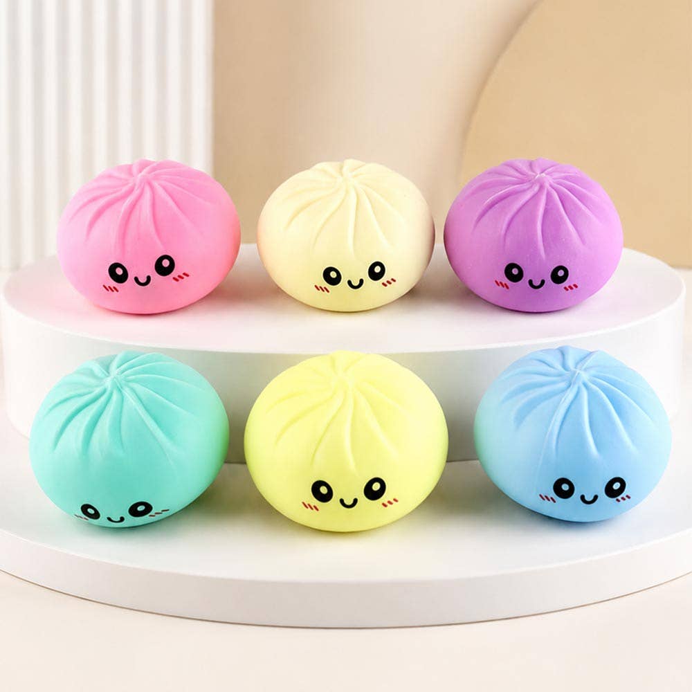 Pastel Steamed Bao Bun Dumpling Squeeze Squishy Stress Relief Toy