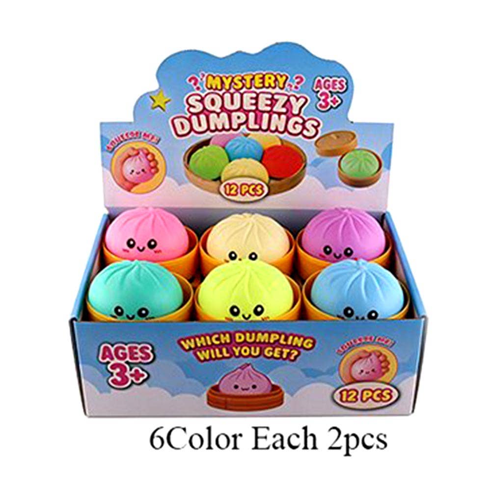 Pastel Steamed Bao Bun Dumpling Squeeze Squishy Stress Relief Toy