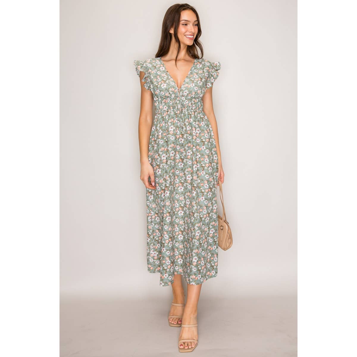 Sage Floral Dress-TPT