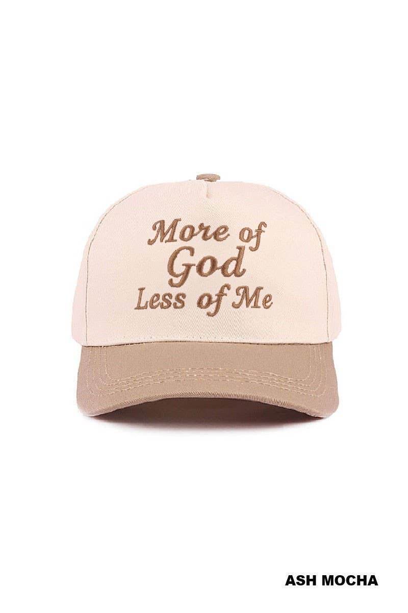 More Of God Less Of Me Two Tone Cotton Hat: CAMO / 1(ONE SIZE)