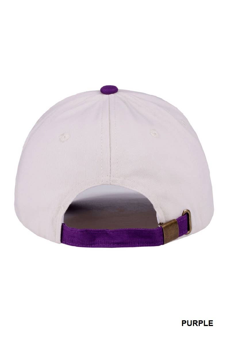 Game Day Two-tone Canvas Cotton Cap: GREEN (ONE SIZE)
