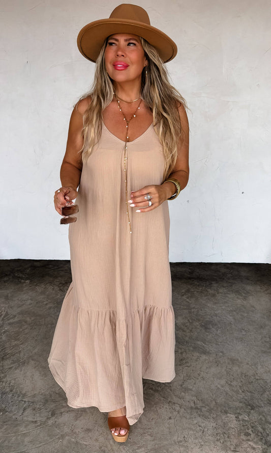 COASTAL NOVA DRESS: KHAKI