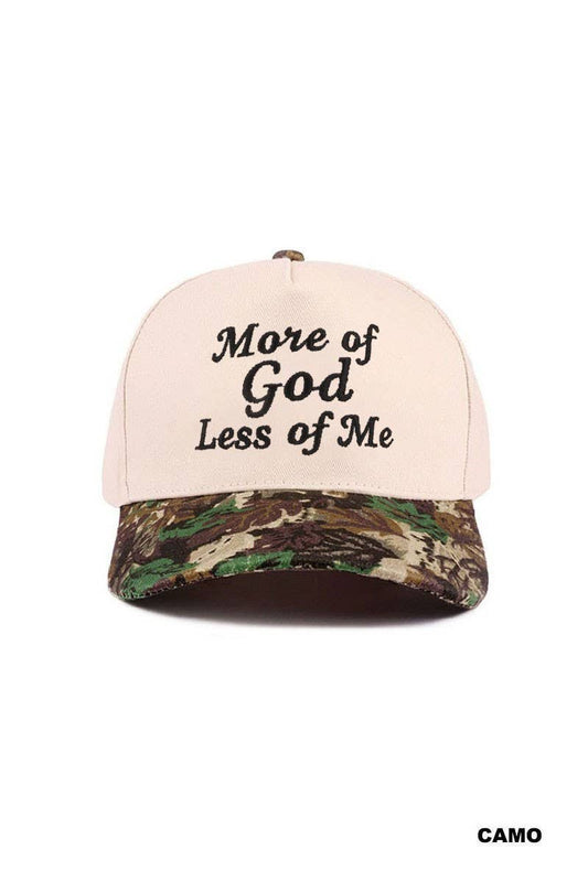 More Of God Less Of Me Two Tone Cotton Hat: CAMO / 1(ONE SIZE)