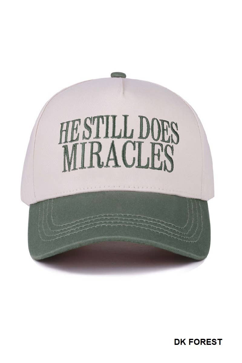 He Still Does Miracles Two Tone Canvas Cotton Cap: LEOPARD / 1(ONE SIZE)