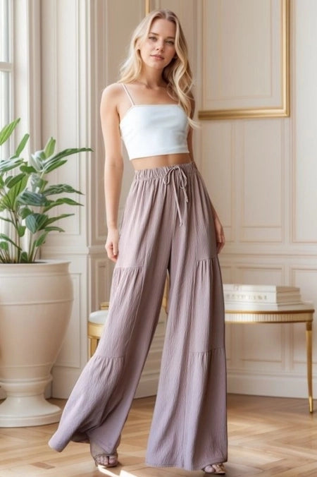 Tierred Wide Leg Pants