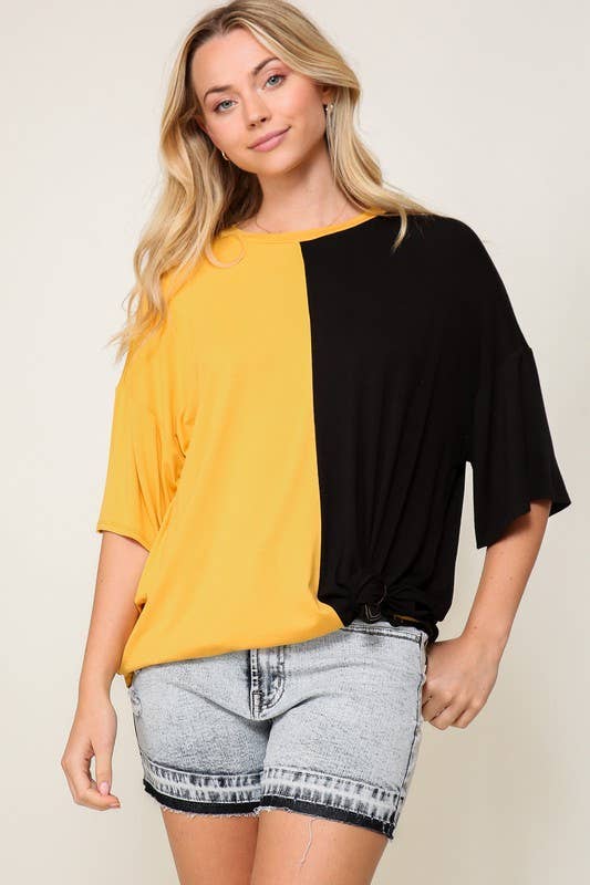 Game Day Multi Color Knit Top: BURGUNDY/WHITE