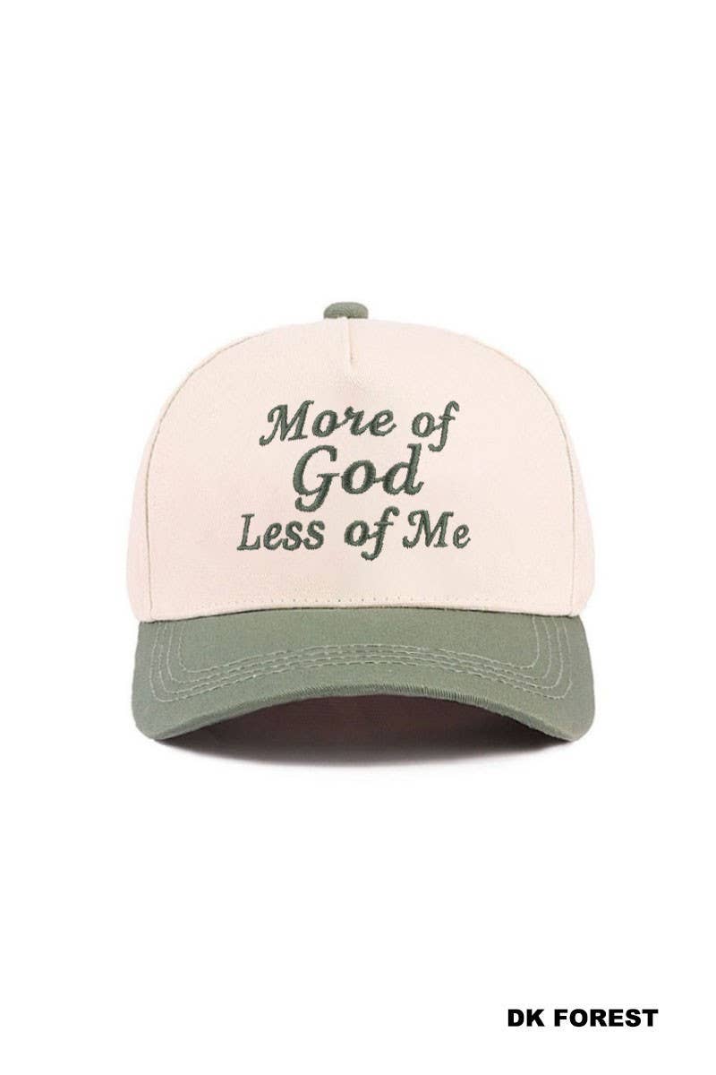 More Of God Less Of Me Two Tone Cotton Hat: CAMO / 1(ONE SIZE)