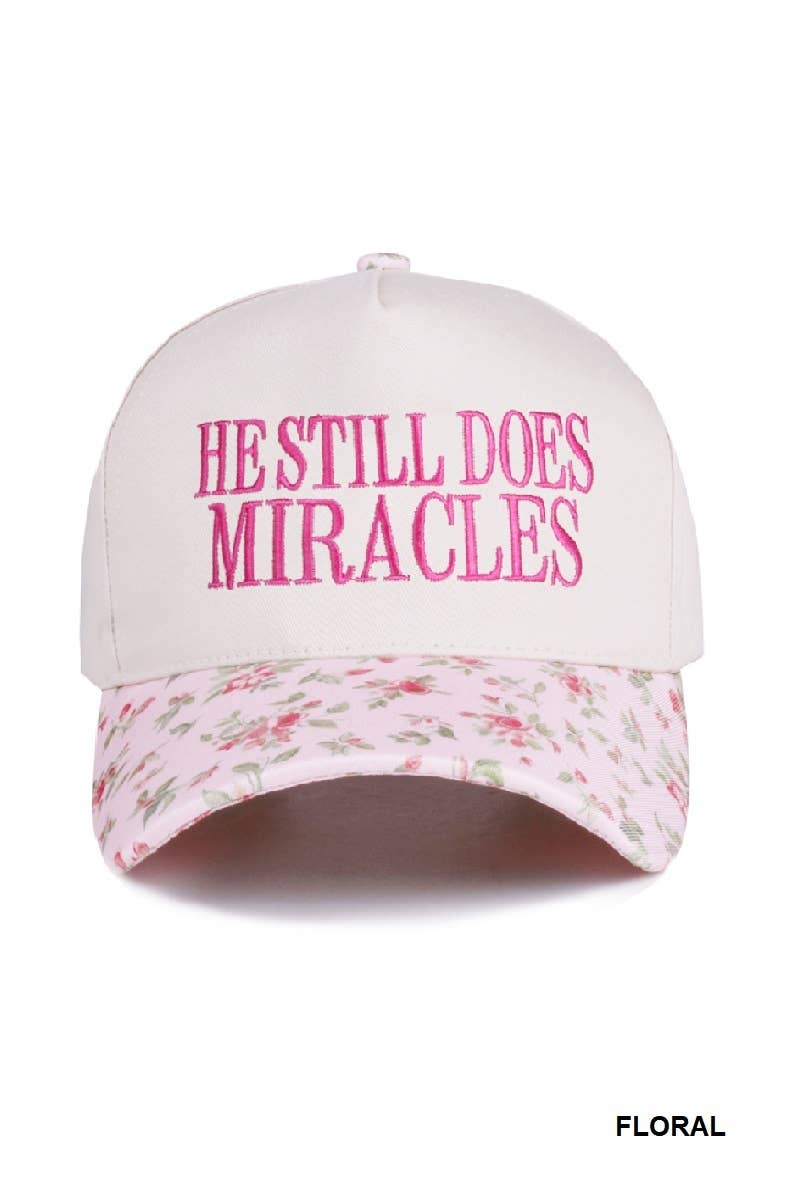 He Still Does Miracles Two Tone Canvas Cotton Cap: LEOPARD / 1(ONE SIZE)