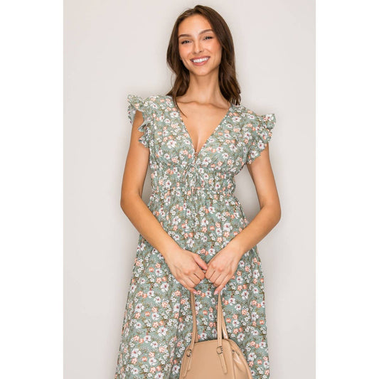 Sage Floral Dress-TPT