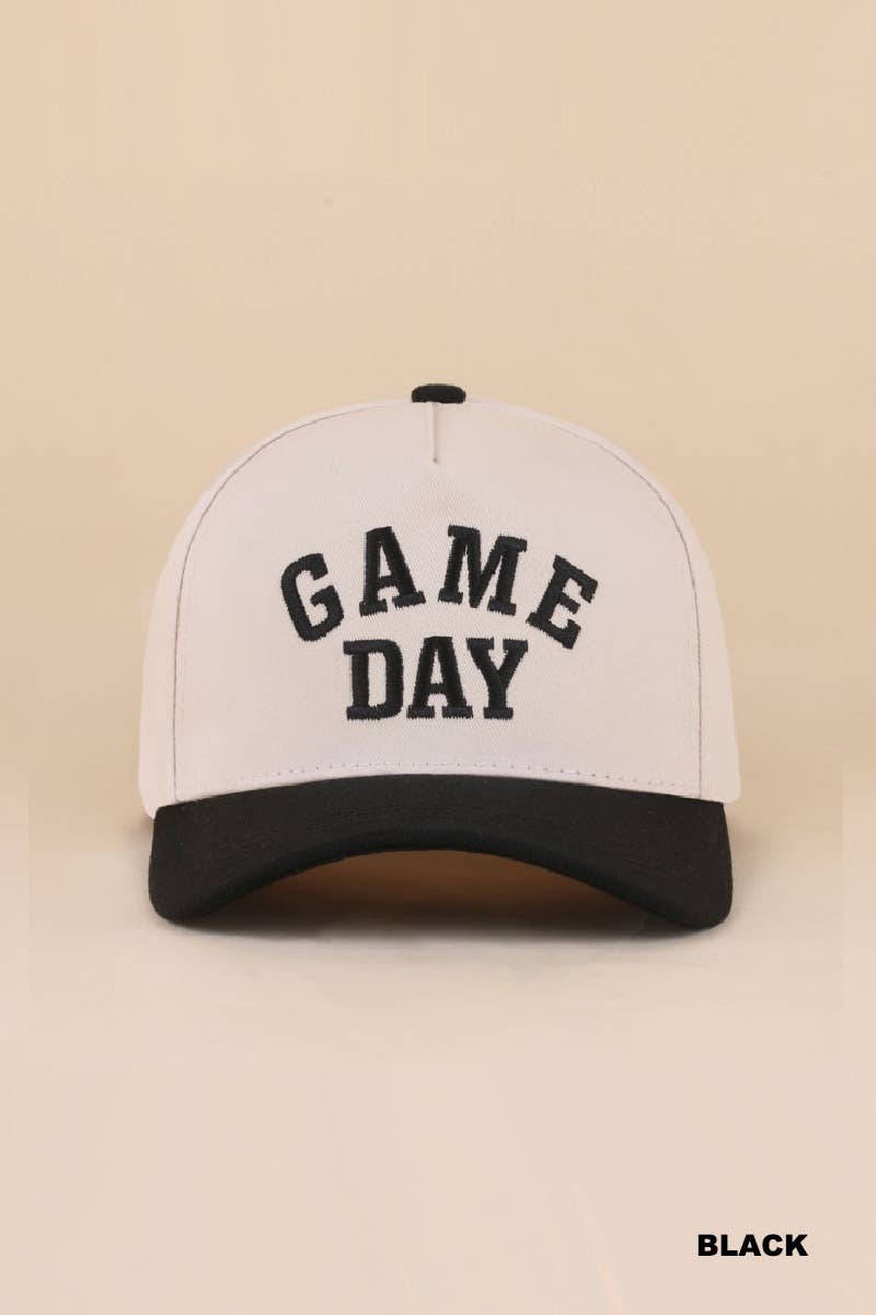 Game Day Two-tone Canvas Cotton Cap: GREEN (ONE SIZE)