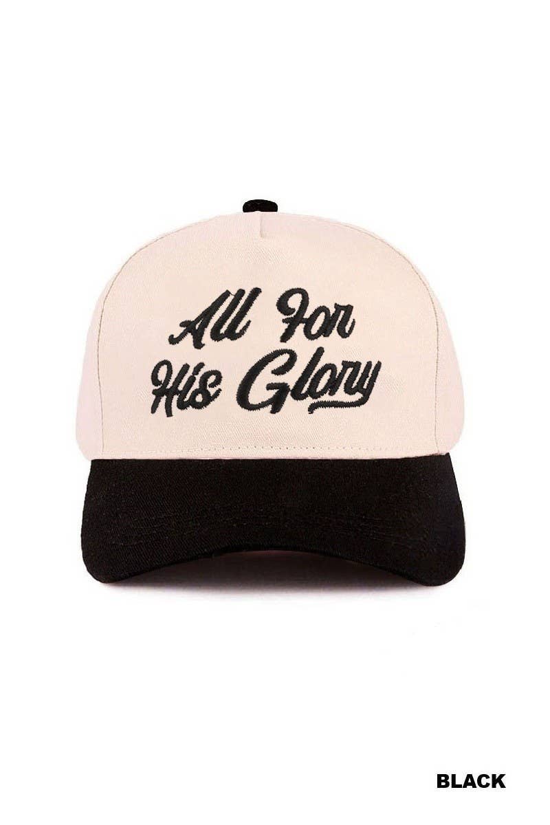 All For His Glory Two Tone Cotton Hat: ASH MOCHA / 1(ONE SIZE)