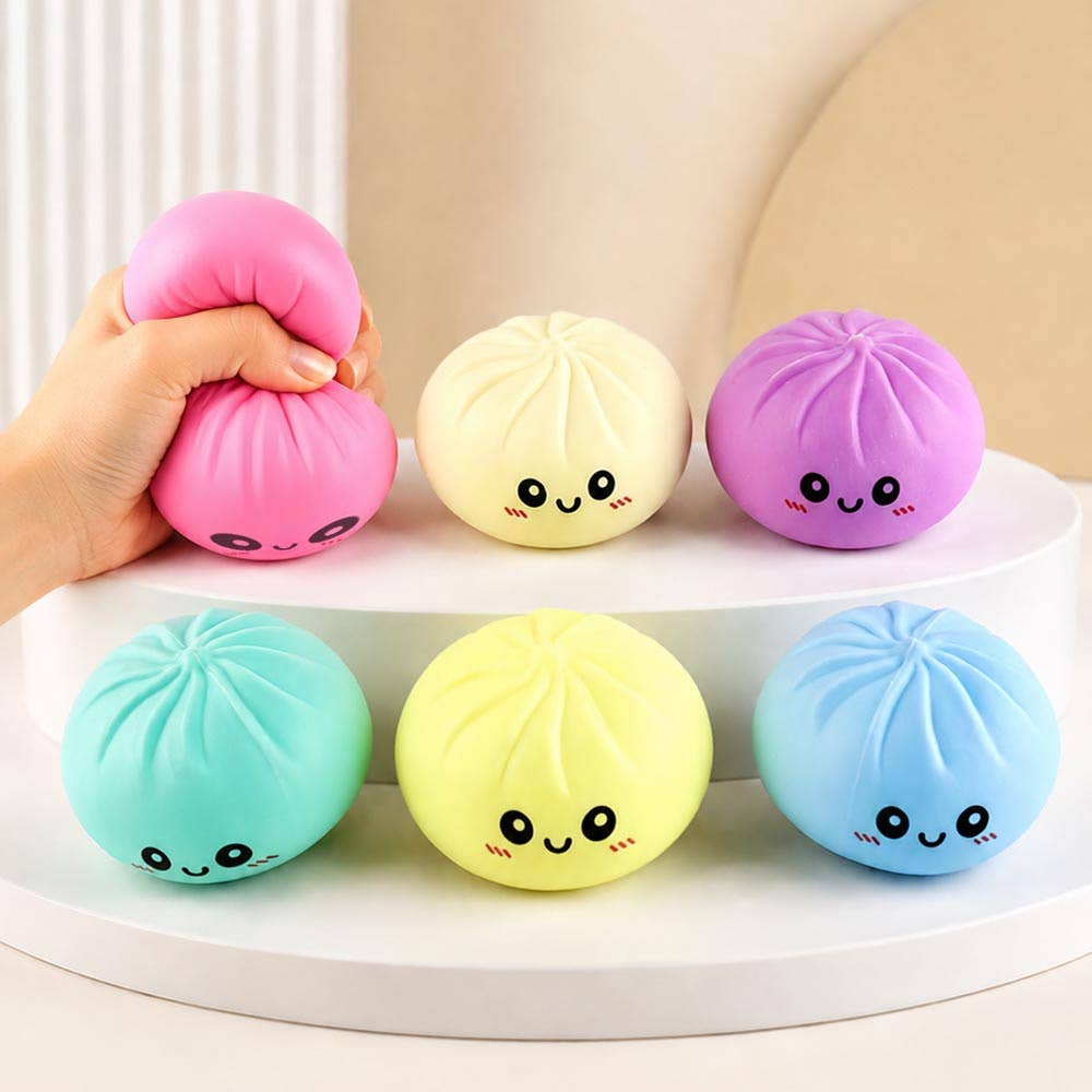 Pastel Steamed Bao Bun Dumpling Squeeze Squishy Stress Relief Toy