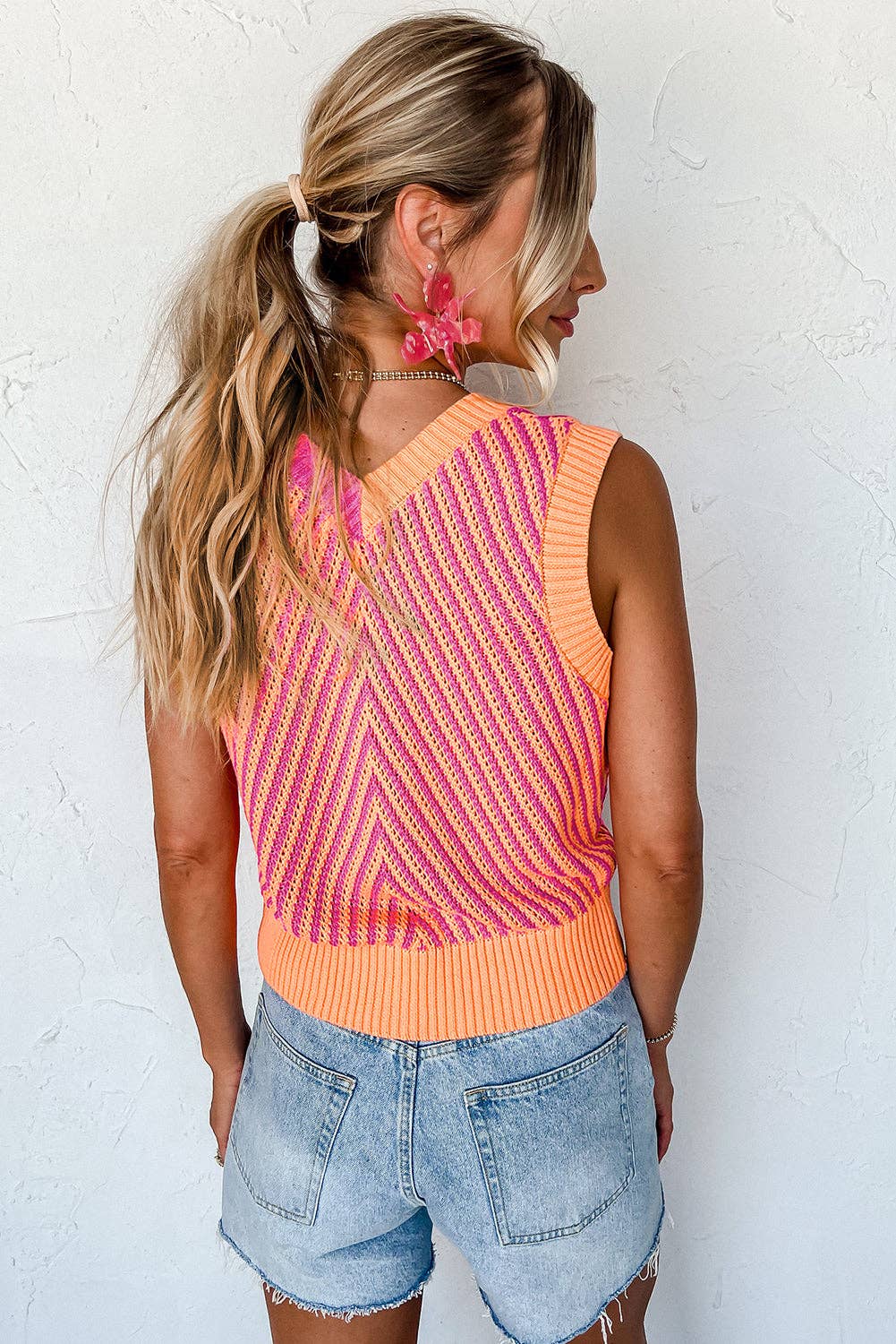 2 Tone Knit VNeck-TPT
