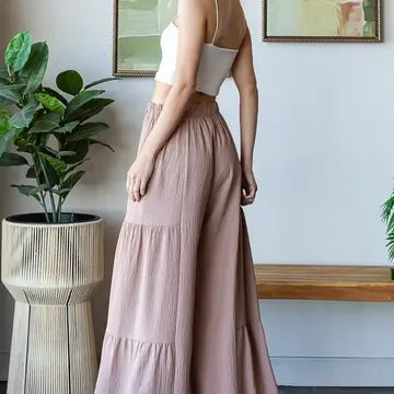 Tierred Wide Leg Pants