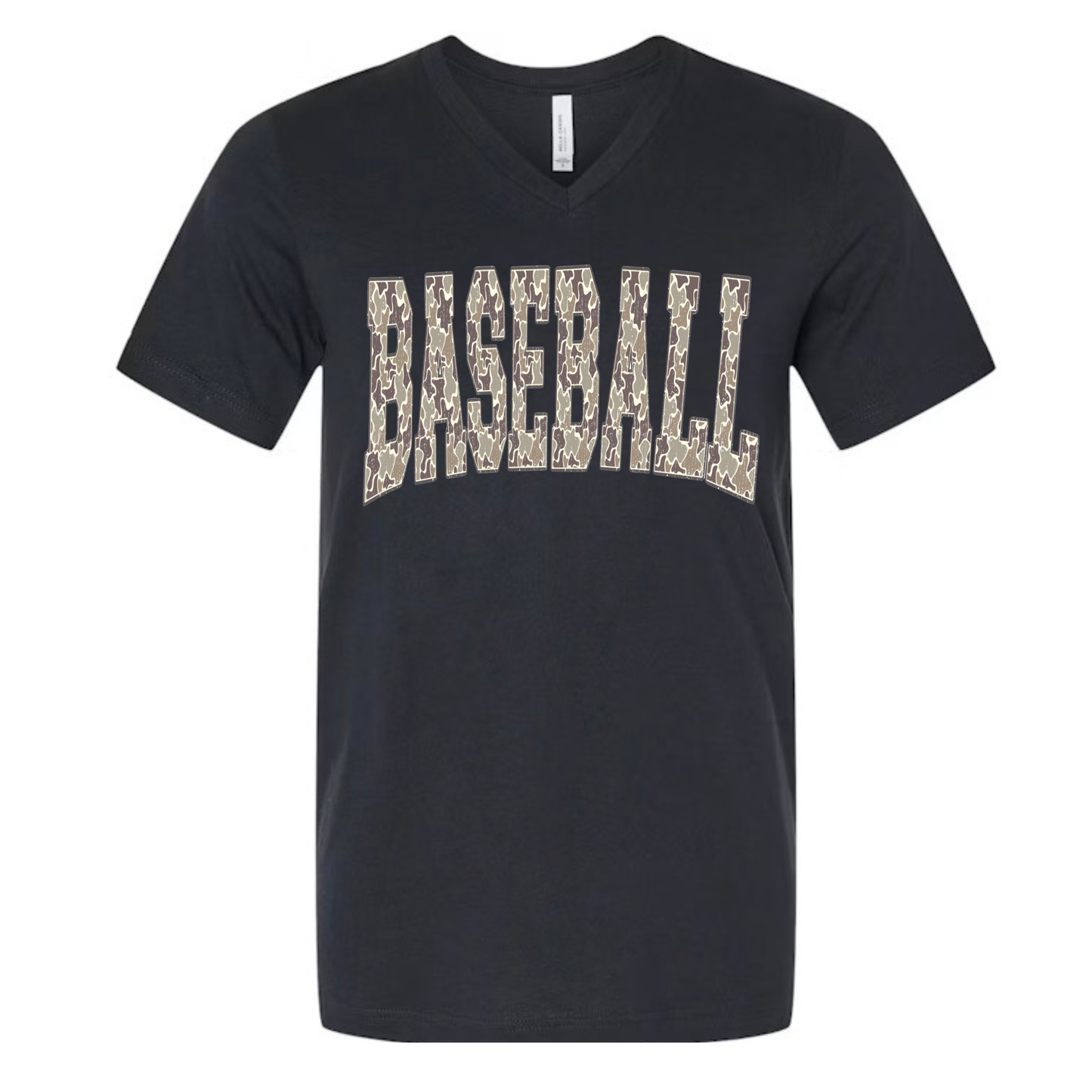 Camo Baseball V Neck-TPT