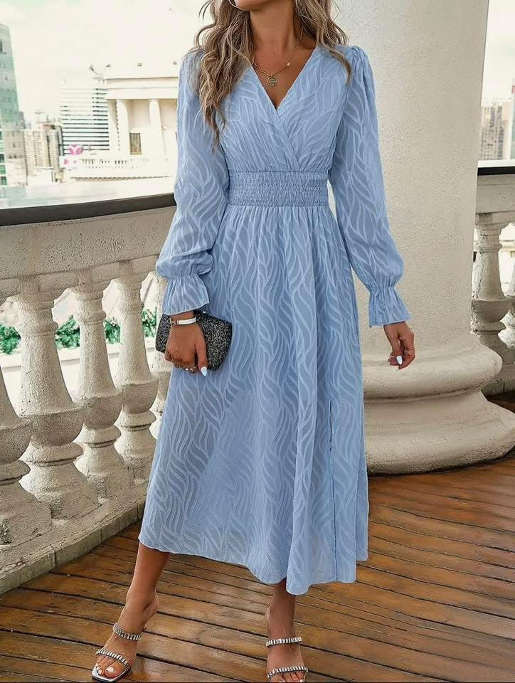 Long Sleeve Blue Dress LL