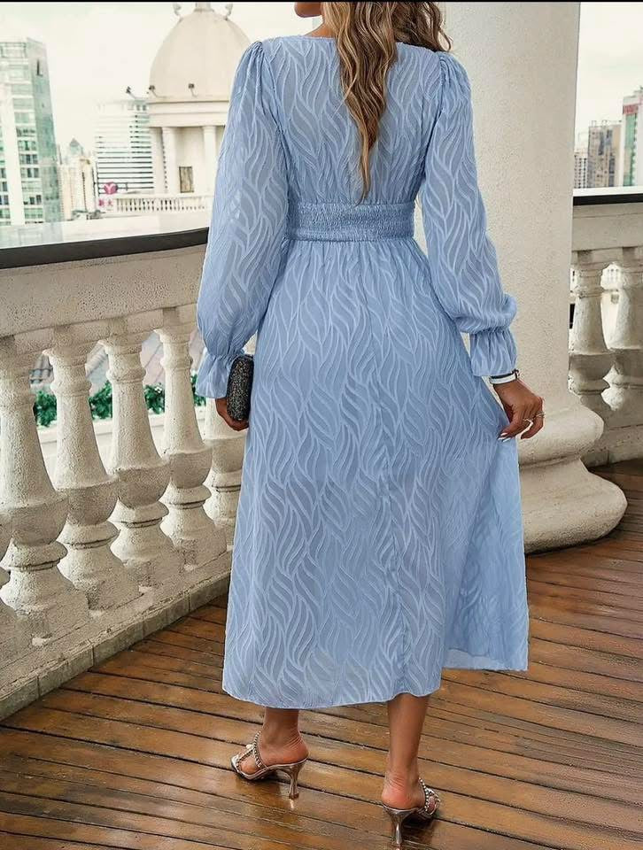 Long Sleeve Blue Dress LL