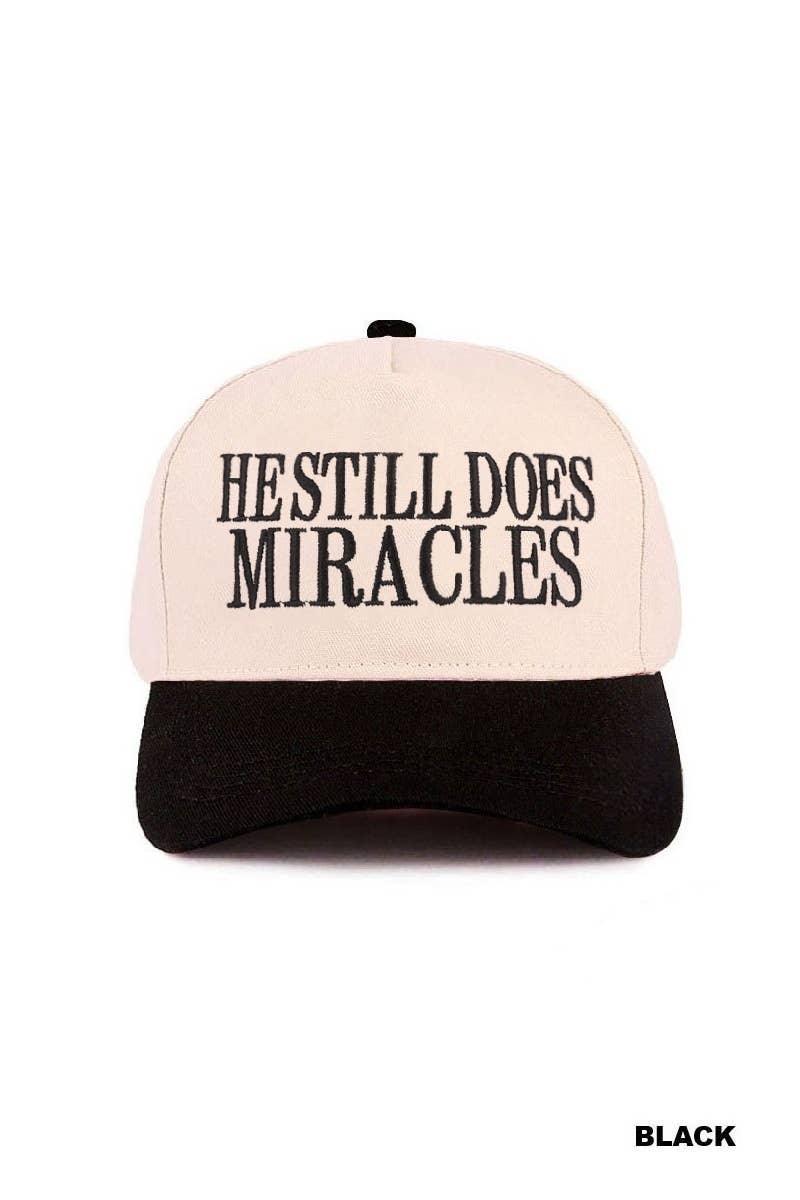 He Still Does Miracles Two Tone Canvas Cotton Cap: LEOPARD / 1(ONE SIZE)