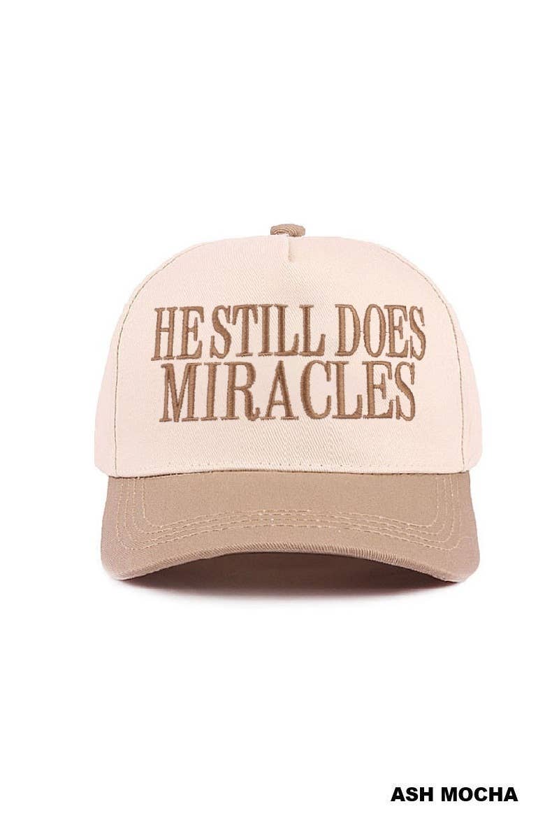 He Still Does Miracles Two Tone Canvas Cotton Cap: LEOPARD / 1(ONE SIZE)