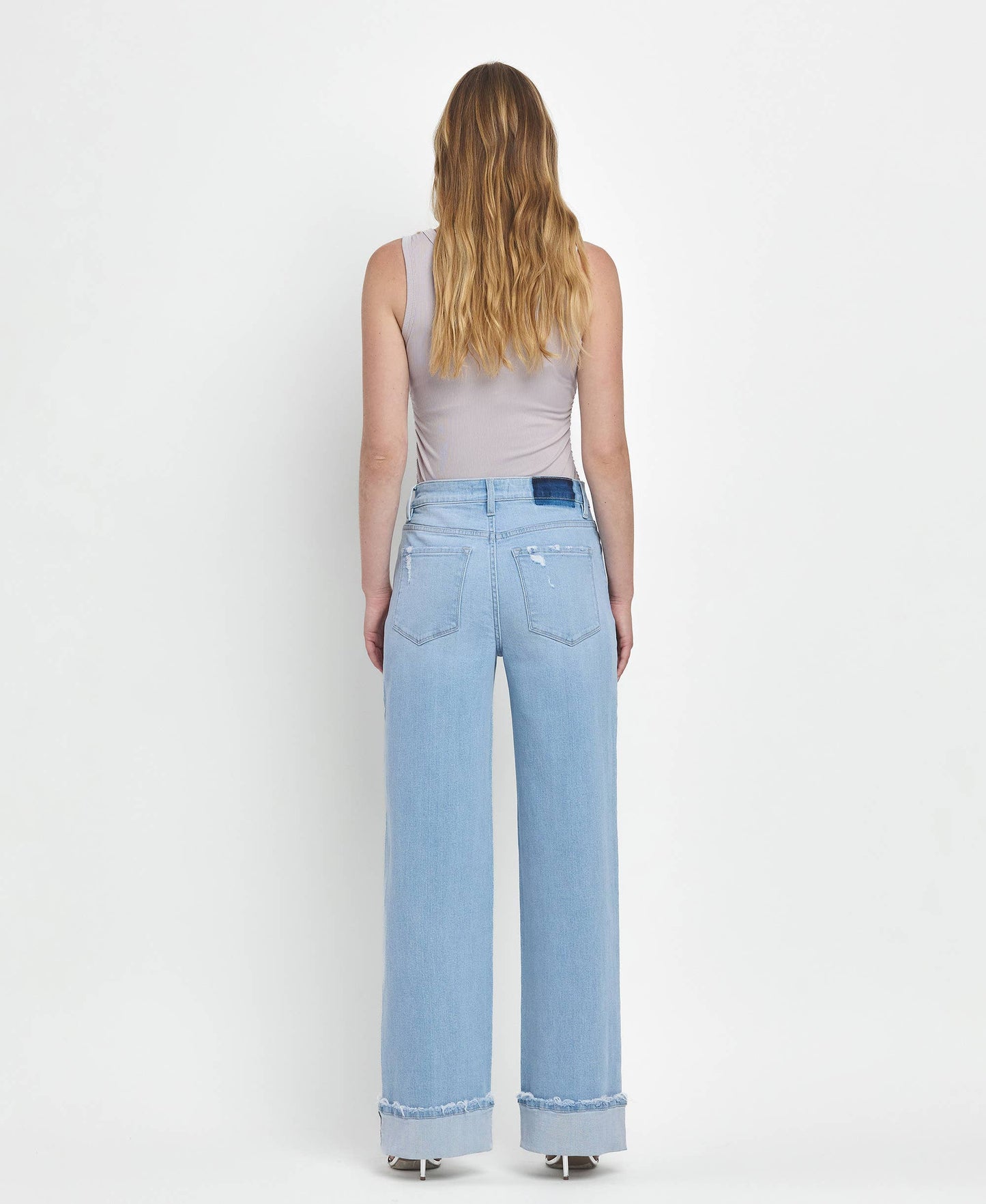 Cuffed Baggy Jeans - CN