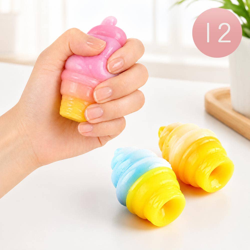 Ice Cream Cone Squeeze Squishy Stress Relief Toy