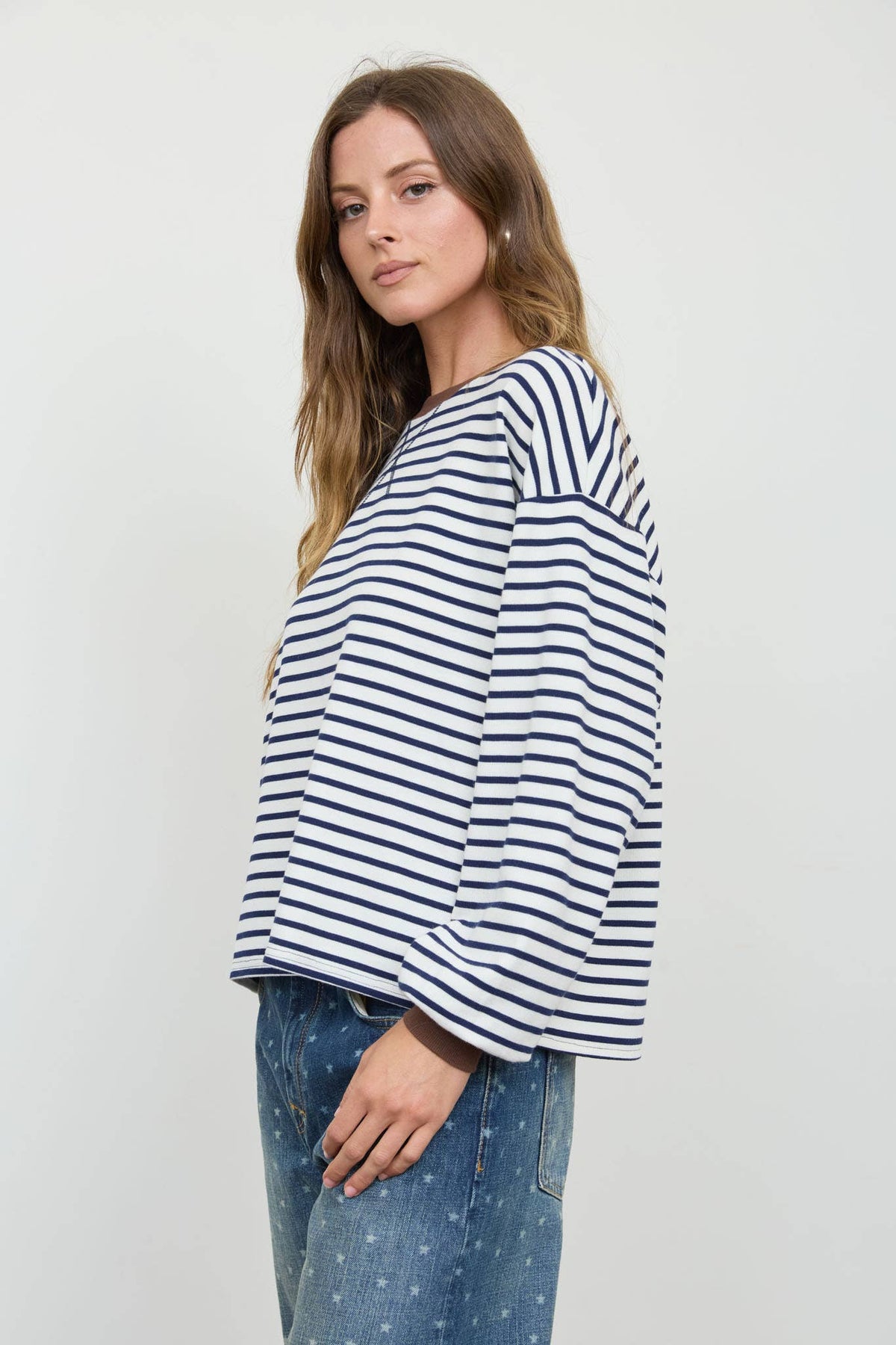 STRIPE V-STITCH NAVY