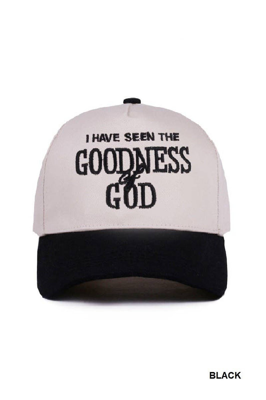 I Have Seen The Goodness Of God 2-tone Cttn Cap: BLACK / 1(ONE SIZE)