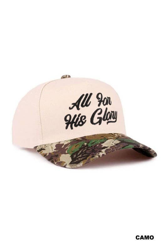 All For His Glory Two Tone Cotton Hat: ASH MOCHA / 1(ONE SIZE)