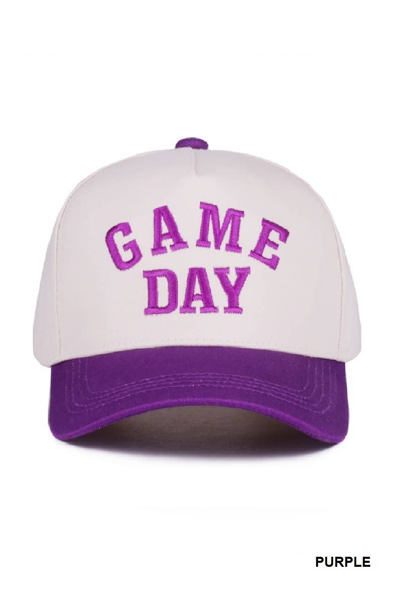 Game Day Two-tone Canvas Cotton Cap: GREEN (ONE SIZE)