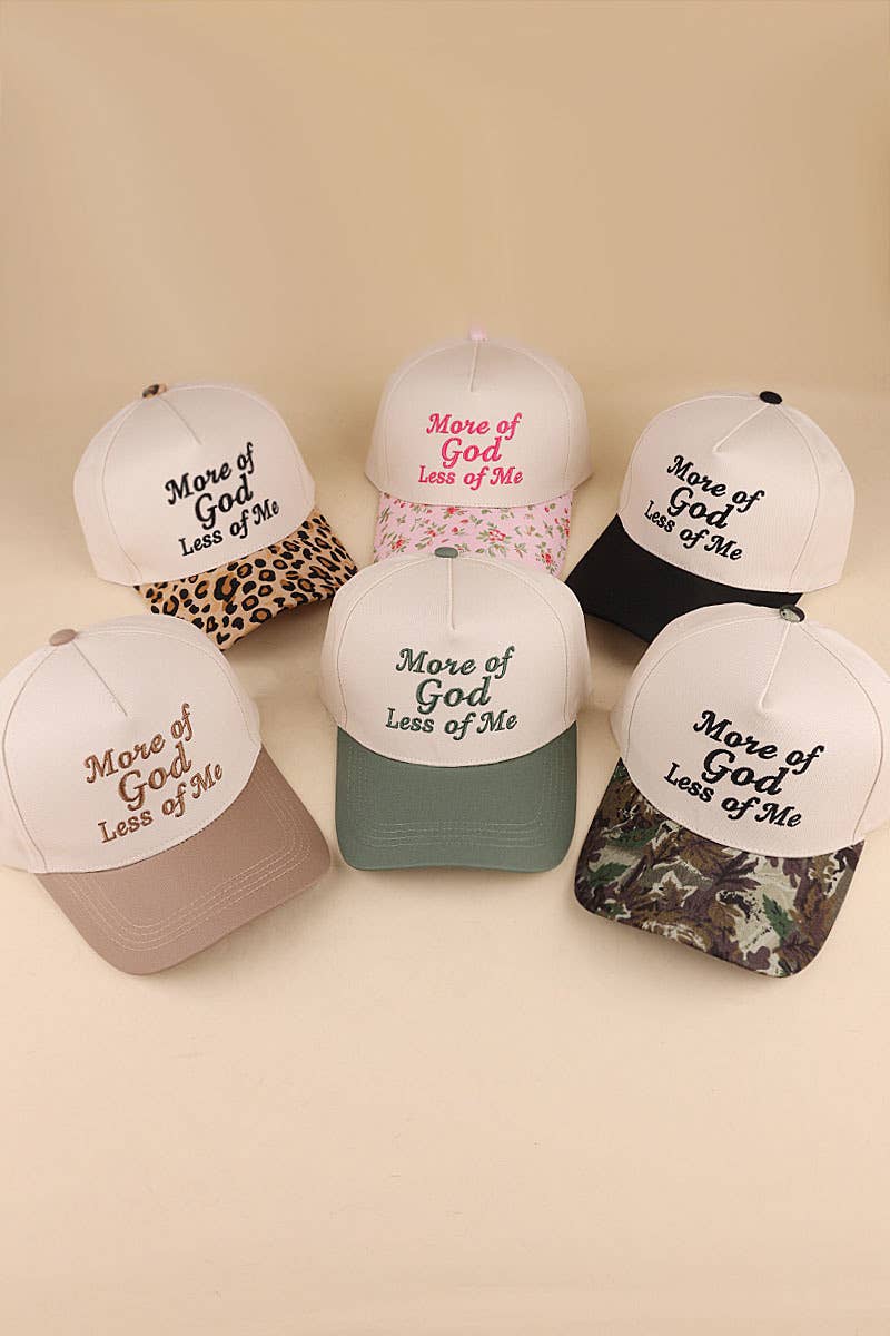 More Of God Less Of Me Two Tone Cotton Hat: CAMO / 1(ONE SIZE)