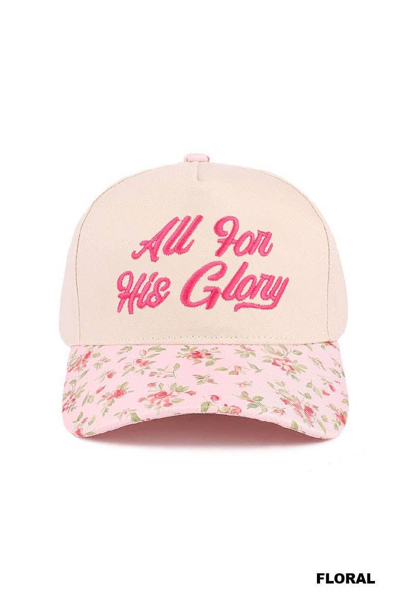 All For His Glory Two Tone Cotton Hat: ASH MOCHA / 1(ONE SIZE)