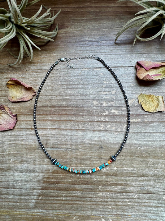Sterling Silver Pearl Choker - CN